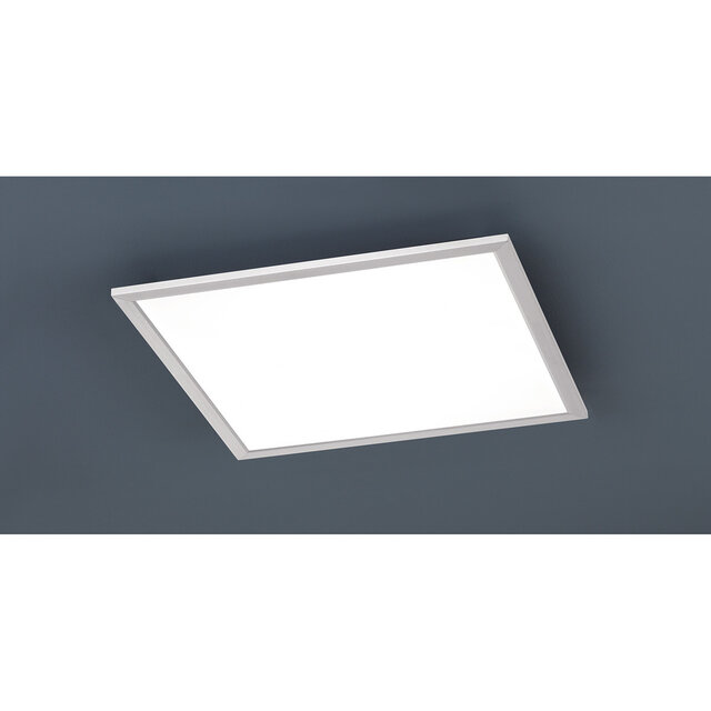ronde LED plafondlamp mat nikkel 26W dimbaar warm wit licht 3000K 3000 lumen