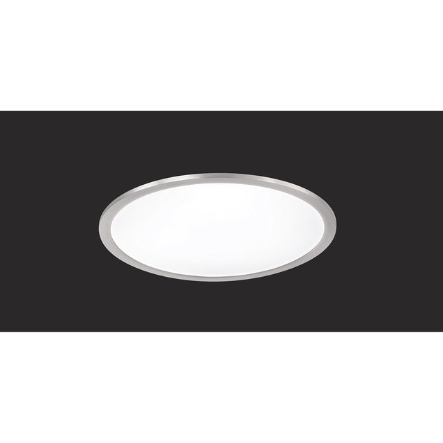 ronde mat nikkel LED plafondlamp Ø45 cm 26W 3000 lumen warm wit licht 3000K