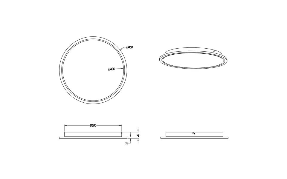 HLW LED LED Plafondlamp - Plafondverlichting - Trion Povino - 26W - Warm Wit 3000K - Dimbaar - Rond - Mat Nikkel - Aluminium