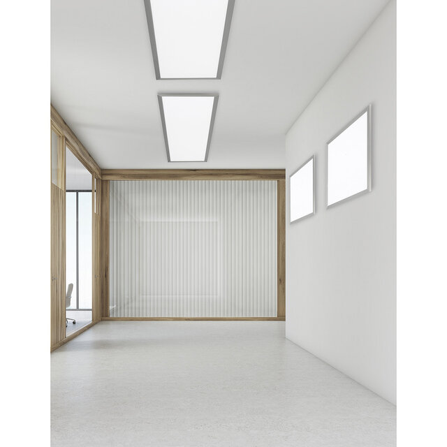 HLW LED LED Plafondlamp - Plafondverlichting - Trion Povino - 31W - Warm Wit 3000K - Dimbaar - Vierkant - Mat Nikkel - Aluminium