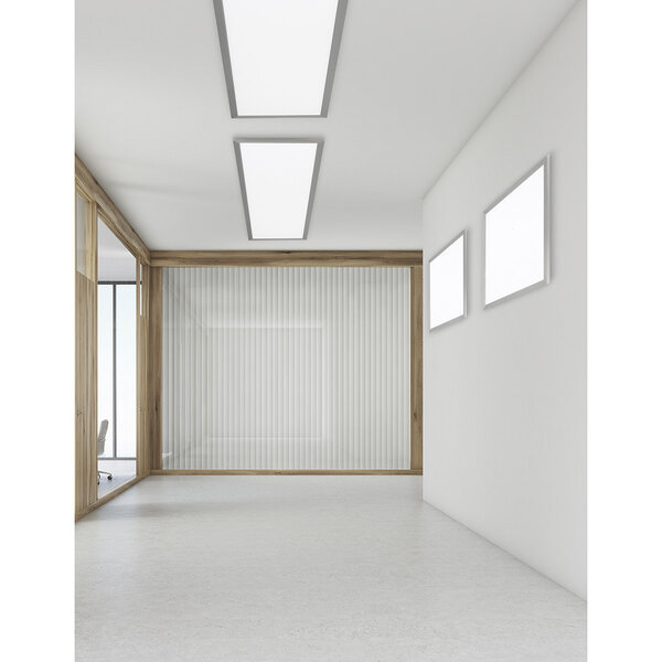 HLW LED LED Plafondlamp - Plafondverlichting - Trion Povino - 31W - Warm Wit 3000K - Dimbaar - Vierkant - Mat Nikkel - Aluminium HLW LED LED Plafondlamp - Plafondverlichting - Trion Povino - 31W - Warm Wit 3000K - Dimbaar - Vierkant - Mat Nikkel - Aluminium