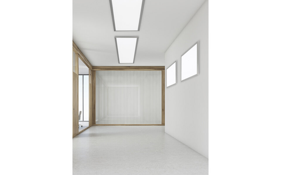 HLW LED LED Plafondlamp - Plafondverlichting - Trion Povino - 31W - Warm Wit 3000K - Dimbaar - Rechthoek - Mat Nikkel - Aluminium HLW LED LED Plafondlamp - Plafondverlichting - Trion Povino - 31W - Warm Wit 3000K - Dimbaar - Rechthoek - Mat Nikkel - Aluminium