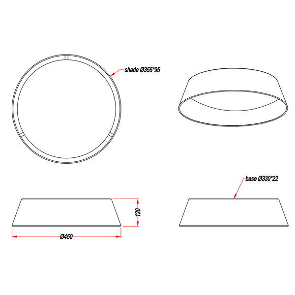 HLW LED LED Plafondlamp - Plafondverlichting - Trion Pinton - 18W - Warm Wit 3000K - Rond - Mat Zwart - Textiel HLW LED LED Plafondlamp - Plafondverlichting - Trion Pinton - 18W - Warm Wit 3000K - Rond - Mat Zwart - Textiel