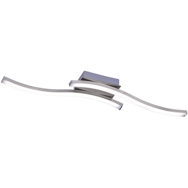 HLW LED LED Plafondlamp - Plafondverlichting - Trion Ritonu - 10W - Warm Wit 3000K - Rechthoek - Mat Nikkel - Aluminium