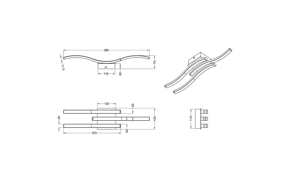 HLW LED LED Ceiling Lamp - Ceiling Lighting - Trion Ritonu - 15W - Warm White 3000K - Rectangle - Matte Nickel - Aluminum HLW LED LED Ceiling Lamp - Ceiling Lighting - Trion Ritonu - 15W - Warm White 3000K - Rectangle - Matte Nickel - Aluminum
