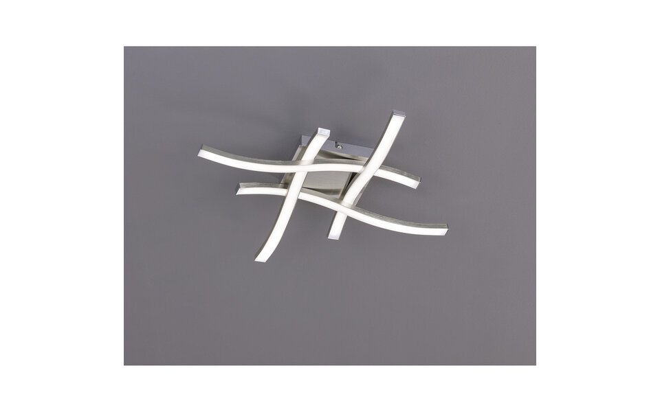 HLW LED LED Ceiling Light - Ceiling Lighting - Trion Ritonu - 20W - Warm White 3000K - Square - Matte Nickel - Aluminum HLW LED LED Ceiling Light - Ceiling Lighting - Trion Ritonu - 20W - Warm White 3000K - Square - Matte Nickel - Aluminum