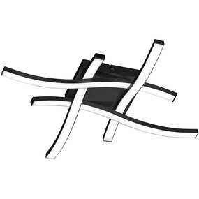 Trion Ritonu LED plafondlamp vierkant mat zwart 20W Trion Ritonu LED plafondlamp vierkant mat zwart 20W