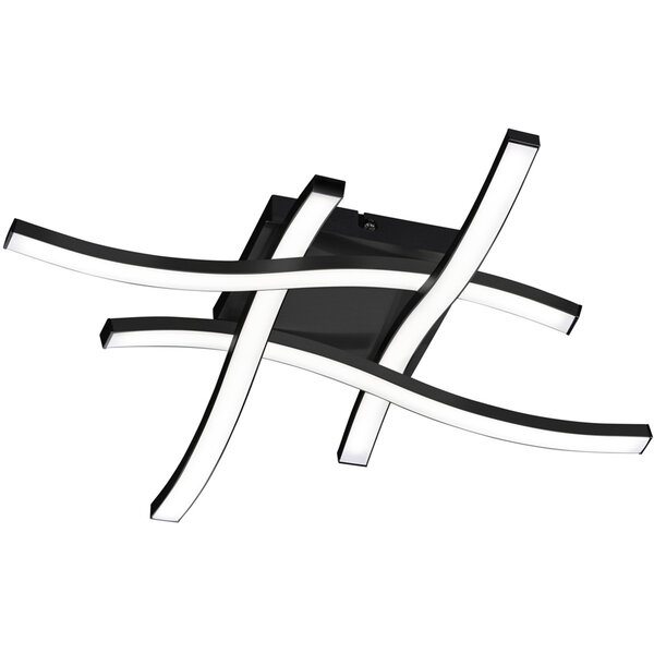 HLW LED LED Plafondlamp - Plafondverlichting - Trion Ritonu - 20W - Warm Wit 3000K - Vierkant - Mat Zwart - Aluminium HLW LED LED Plafondlamp - Plafondverlichting - Trion Ritonu - 20W - Warm Wit 3000K - Vierkant - Mat Zwart - Aluminium