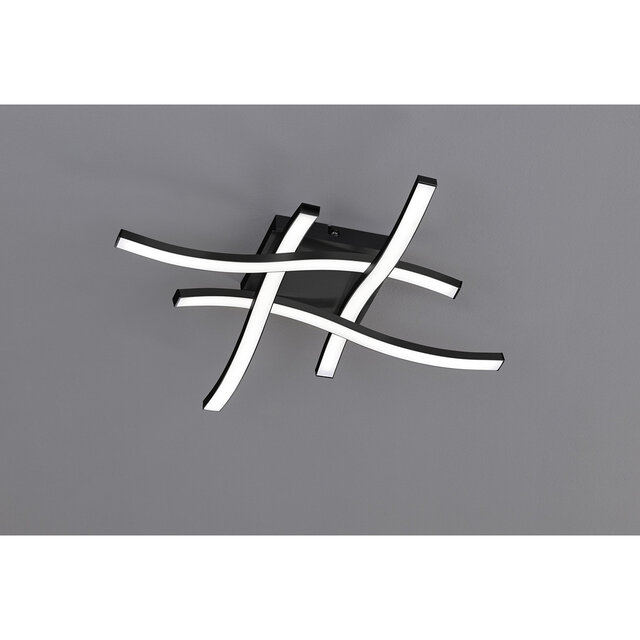 Vierkante mat zwarte LED plafondlamp 20W 2000 lumen warm wit licht 3000K Vierkante mat zwarte LED plafondlamp 20W 2000 lumen warm wit licht 3000K