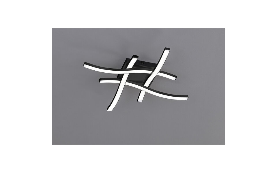 HLW LED LED Ceiling Light - Ceiling Lighting - Trion Ritonu - 20W - Warm White 3000K - Square - Matte Black - Aluminum HLW LED LED Ceiling Light - Ceiling Lighting - Trion Ritonu - 20W - Warm White 3000K - Square - Matte Black - Aluminum