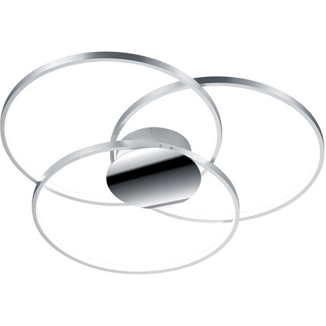 LED Plafondlamp - Plafondverlichting - Trion Sidon - 40W - Warm Wit 3000K - Dimbaar - Rond - Mat Grijs - Aluminium LED Plafondlamp - Plafondverlichting - Trion Sidon - 40W - Warm Wit 3000K - Dimbaar - Rond - Mat Grijs - Aluminium