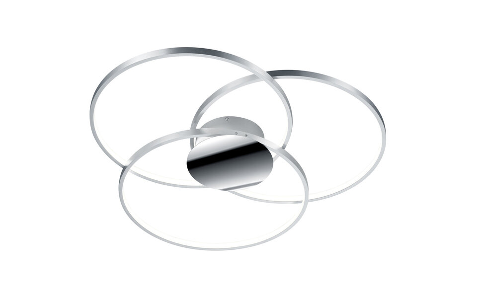 HLW LED LED Ceiling Light - Ceiling Lighting - Trion Sidon - 40W - Warm White 3000K - Dimmable - Round - Matte Gray - Aluminum