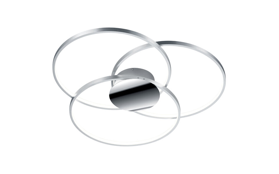 HLW LED LED Plafondlamp - Plafondverlichting - Trion Sidon - 40W - Warm Wit 3000K - Dimbaar - Rond - Mat Grijs - Aluminium