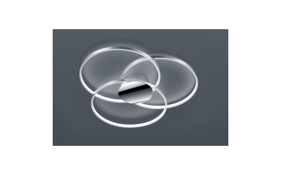 HLW LED LED Plafondlamp - Plafondverlichting - Trion Sidon - 40W - Warm Wit 3000K - Dimbaar - Rond - Mat Grijs - Aluminium