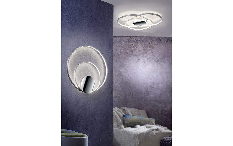 HLW LED LED Plafondlamp - Plafondverlichting - Trion Sidon - 40W - Warm Wit 3000K - Dimbaar - Rond - Mat Grijs - Aluminium
