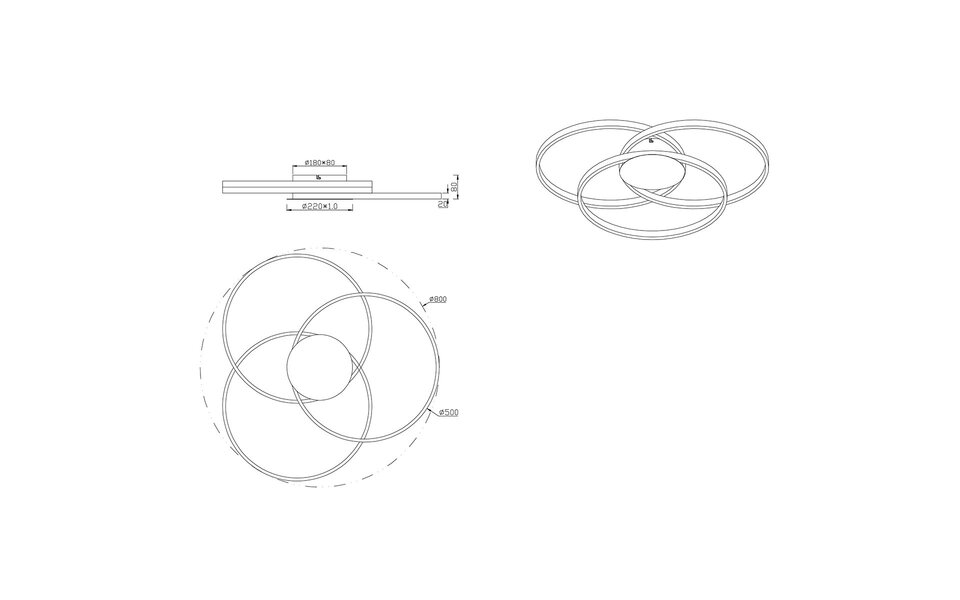 HLW LED LED Ceiling Light - Ceiling Lighting - Trion Sidon - 40W - Warm White 3000K - Dimmable - Round - Matte Gray - Aluminum