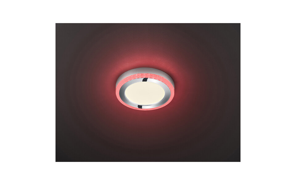 HLW LED LED Ceiling Light - Ceiling Lighting - Trion Slodan - 16W - Adjustable Color - Remote Control - Dimmable - Round - Matte White - Plastic