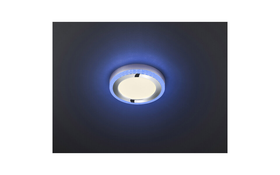 HLW LED LED Plafondlamp - Plafondverlichting - Trion Slodan - 16W - Aanpasbare Kleur - Afstandsbediening - Dimbaar - Rond - Mat Wit - Kunststof
