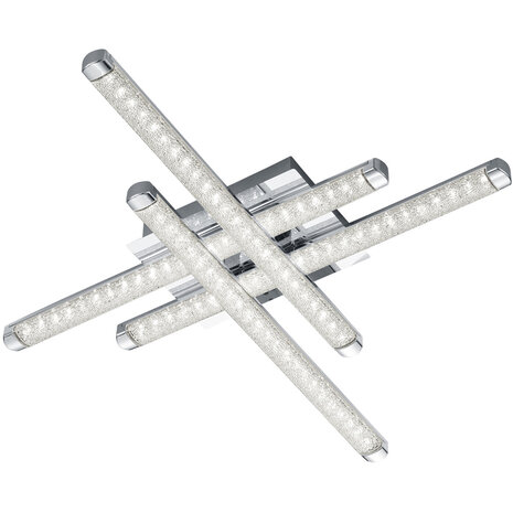 LED Plafondlamp - Plafondverlichting - Trion Staton - 16W - Warm Wit 3000K - Vierkant - Mat Chroom - Aluminium LED Plafondlamp - Plafondverlichting - Trion Staton - 16W - Warm Wit 3000K - Vierkant - Mat Chroom - Aluminium