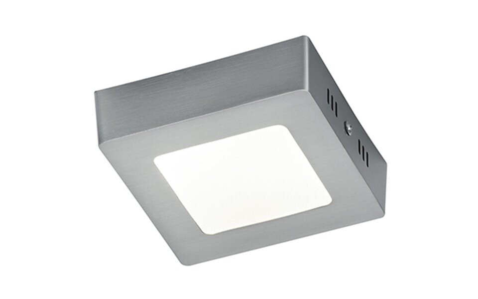 HLW LED LED Ceiling Light - Ceiling Lighting - Trion Zonin - 5W - Warm White 3000K - Square - Matte Nickel - Aluminum