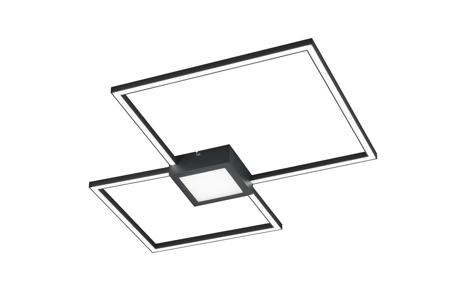 HLW LED LED Plafondlamp - Trion Hydro - 28W - Warm Wit 3000K - Dimbaar - Vierkant - Mat Antraciet - Aluminium HLW LED LED Plafondlamp - Trion Hydro - 28W - Warm Wit 3000K - Dimbaar - Vierkant - Mat Antraciet - Aluminium