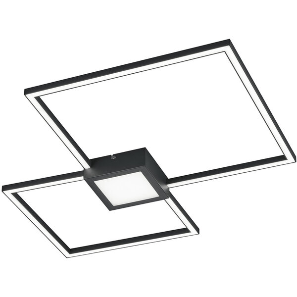 HLW LED LED Plafondlamp - Trion Hydro - 28W - Warm Wit 3000K - Dimbaar - Vierkant - Mat Antraciet - Aluminium HLW LED LED Plafondlamp - Trion Hydro - 28W - Warm Wit 3000K - Dimbaar - Vierkant - Mat Antraciet - Aluminium