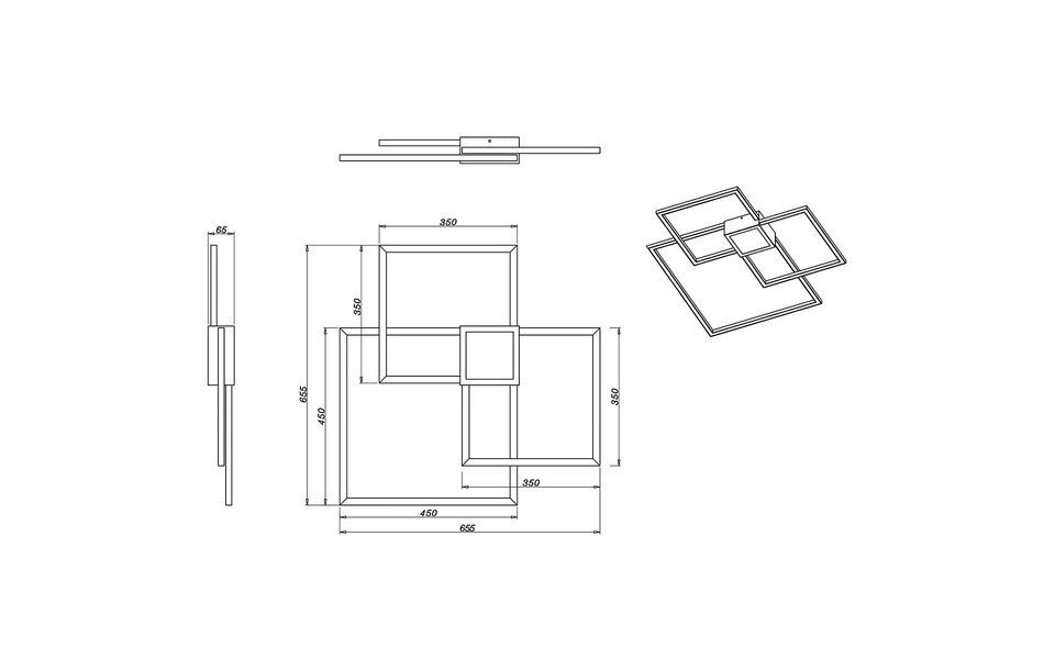 HLW LED LED Plafondlamp - Trion Hydro - 38W - Warm Wit 3000K - Dimbaar - Vierkant - Mat Nikkel - Aluminium