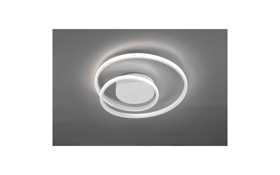 HLW LED LED Plafondlamp - Trion Zobun - 22W - Warm Wit 3000K - Dimbaar - Rond - Mat Wit - Aluminium