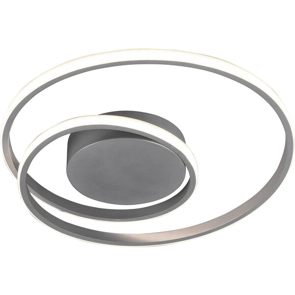 HLW LED LED Plafondlamp - Trion Zobun - 22W - Warm Wit 3000K - Dimbaar - Rond - Mat Titaan - Aluminium HLW LED LED Plafondlamp - Trion Zobun - 22W - Warm Wit 3000K - Dimbaar - Rond - Mat Titaan - Aluminium