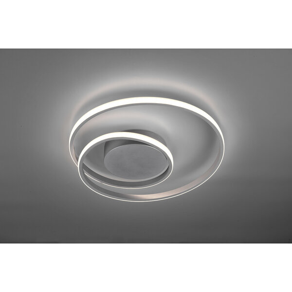 HLW LED LED Plafondlamp - Trion Zobun - 22W - Warm Wit 3000K - Dimbaar - Rond - Mat Titaan - Aluminium HLW LED LED Plafondlamp - Trion Zobun - 22W - Warm Wit 3000K - Dimbaar - Rond - Mat Titaan - Aluminium