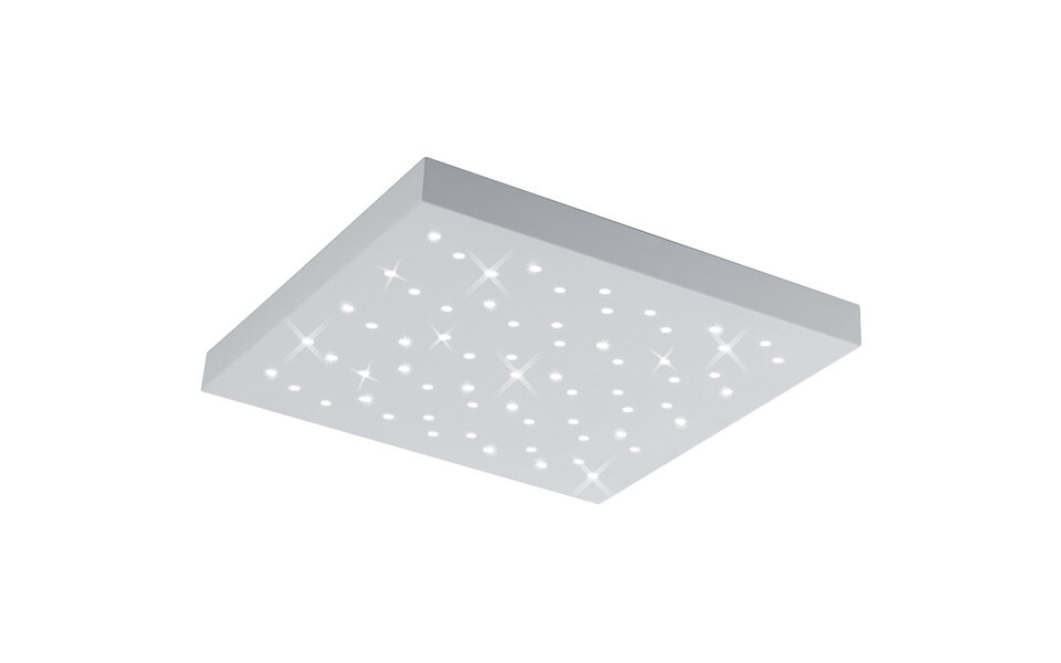 HLW LED LED Plafondlamp - Plafondverlichting - Trion Tarza - 22W - Aanpasbare Kleur - Afstandsbediening - Dimbaar - Vierkant - Mat Wit - Aluminium