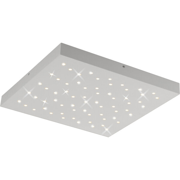 HLW LED LED Plafondlamp - Plafondverlichting - Trion Tarza - 22W - Aanpasbare Kleur - Afstandsbediening - Dimbaar - Vierkant - Mat Wit - Aluminium