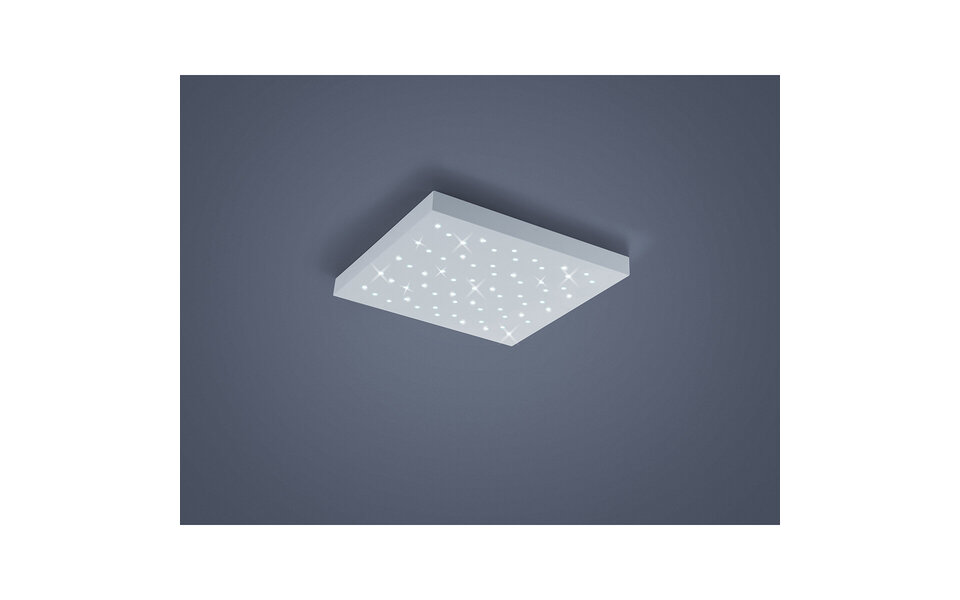 HLW LED LED Plafondlamp - Plafondverlichting - Trion Tarza - 22W - Aanpasbare Kleur - Afstandsbediening - Dimbaar - Vierkant - Mat Wit - Aluminium