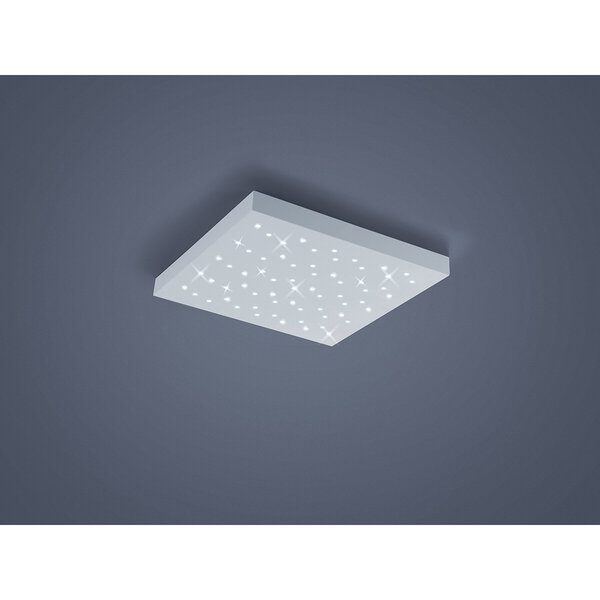 HLW LED LED Plafondlamp - Plafondverlichting - Trion Tarza - 22W - Aanpasbare Kleur - Afstandsbediening - Dimbaar - Vierkant - Mat Wit - Aluminium
