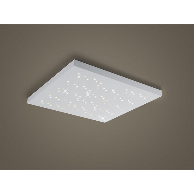 HLW LED LED Plafondlamp - Plafondverlichting - Trion Tarza - 36W - Aanpasbare Kleur - Afstandsbediening - Dimbaar - Vierkant - Mat Wit - Aluminium