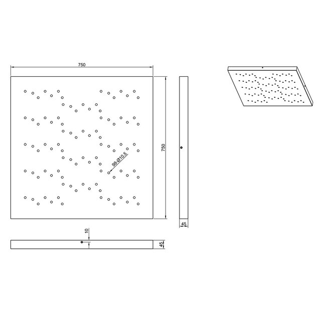 HLW LED LED Ceiling Light - Ceiling Lighting - Trion Tarza - 36W - Adjustable Color - Remote Control - Dimmable - Square - Matte White - Aluminum