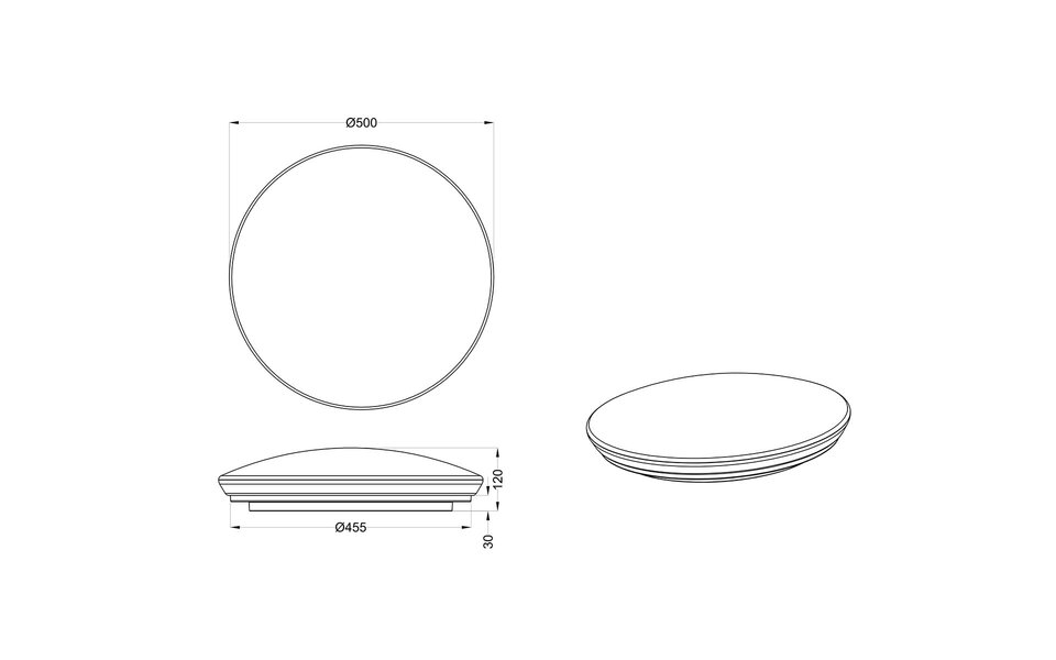 HLW LED LED Ceiling Light - Bathroom Light - Trion Potino - 21W - Natural White 4000K - Dimmable - Star Light - Round - Matte White - Plastic