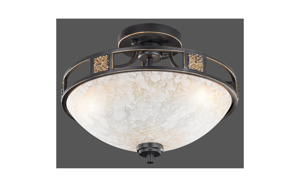 HLW LED LED Ceiling Lamp - Ceiling Lighting - Trion Qoluno - E27 Fitting - 3-light - Round - Transparent Clear - Aluminum