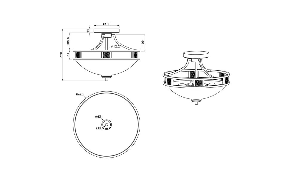 HLW LED LED Plafondlamp - Plafondverlichting - Trion Qoluno - E27 Fitting - 3-lichts - Rond - Transparent Helder - Aluminium