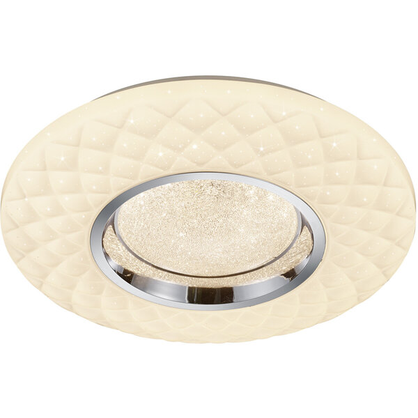 HLW LED LED Plafondlamp - Trion Magum - 22W - Aanpasbare Kleur - Dimbaar - Afstandsbediening - Sterlicht - Rond - Mat Wit - Kunststof HLW LED LED Plafondlamp - Trion Magum - 22W - Aanpasbare Kleur - Dimbaar - Afstandsbediening - Sterlicht - Rond - Mat Wit - Kunststof