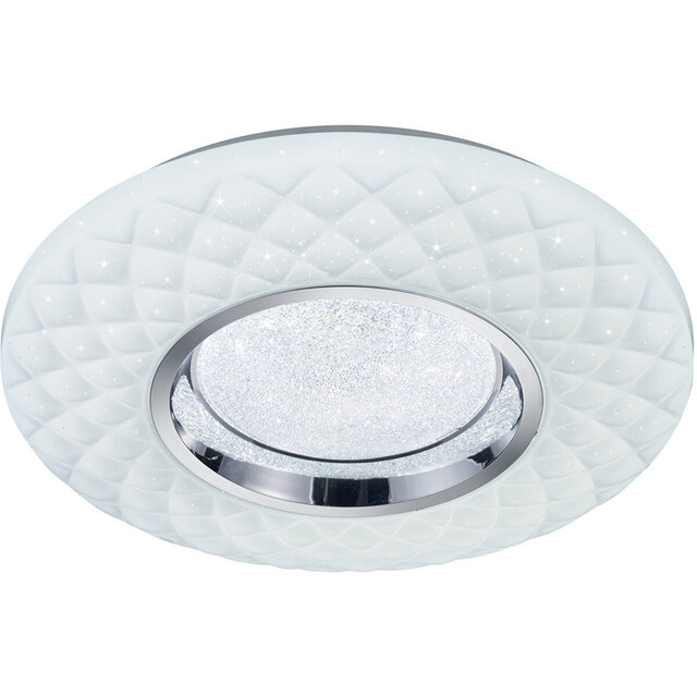 HLW LED LED Plafondlamp - Trion Magum - 22W - Aanpasbare Kleur - Dimbaar - Afstandsbediening - Sterlicht - Rond - Mat Wit - Kunststof