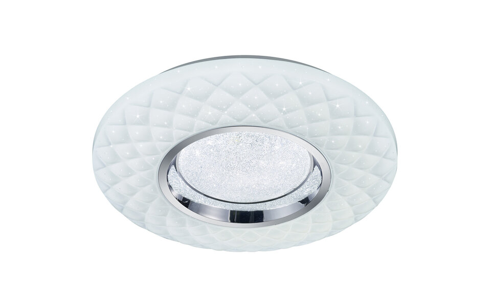 HLW LED LED Ceiling Light - Trion Magum - 22W - Adjustable Color - Dimmable - Remote Control - Star Light - Round - Matte White - Plastic