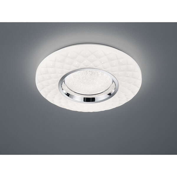 HLW LED LED Plafondlamp - Trion Magum - 22W - Aanpasbare Kleur - Dimbaar - Afstandsbediening - Sterlicht - Rond - Mat Wit - Kunststof HLW LED LED Plafondlamp - Trion Magum - 22W - Aanpasbare Kleur - Dimbaar - Afstandsbediening - Sterlicht - Rond - Mat Wit - Kunststof
