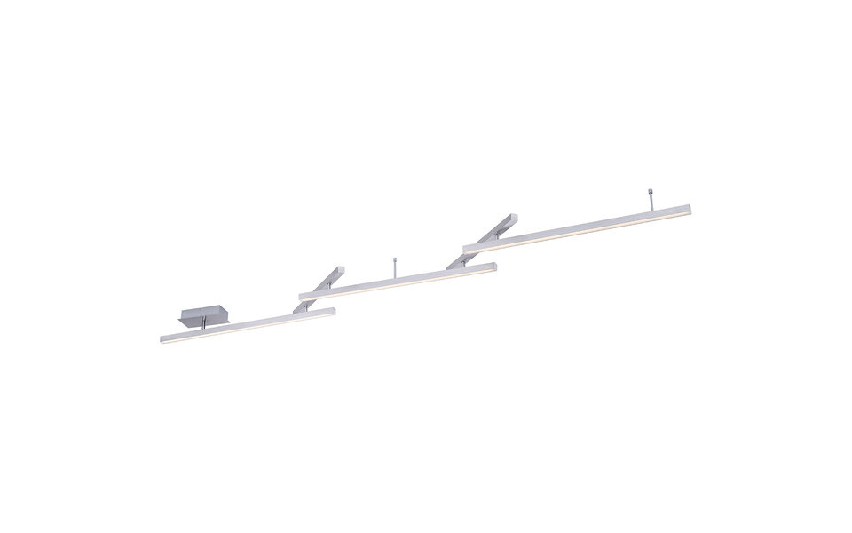 HLW LED LED Plafondlamp WiZ - Smart LED - Trion Melon - 23W - Aanpasbare Kleur - Dimbaar - Afstandsbediening - Rechthoek - Mat Nikkel - Aluminium