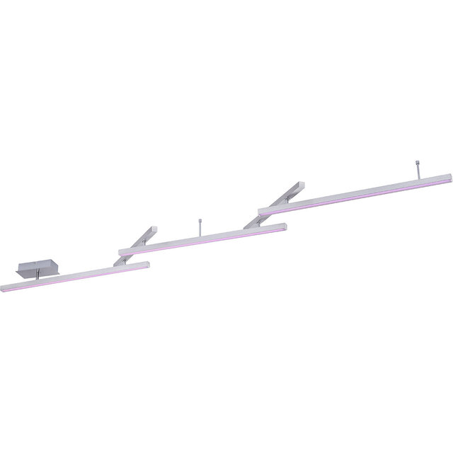 HLW LED LED Ceiling Light WiZ - Smart LED - Trion Melon - 23W - Adjustable Color - Dimmable - Remote Control - Rectangle - Matte Nickel - Aluminum