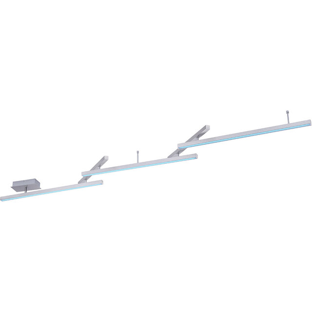 HLW LED LED Plafondlamp WiZ - Smart LED - Trion Melon - 23W - Aanpasbare Kleur - Dimbaar - Afstandsbediening - Rechthoek - Mat Nikkel - Aluminium