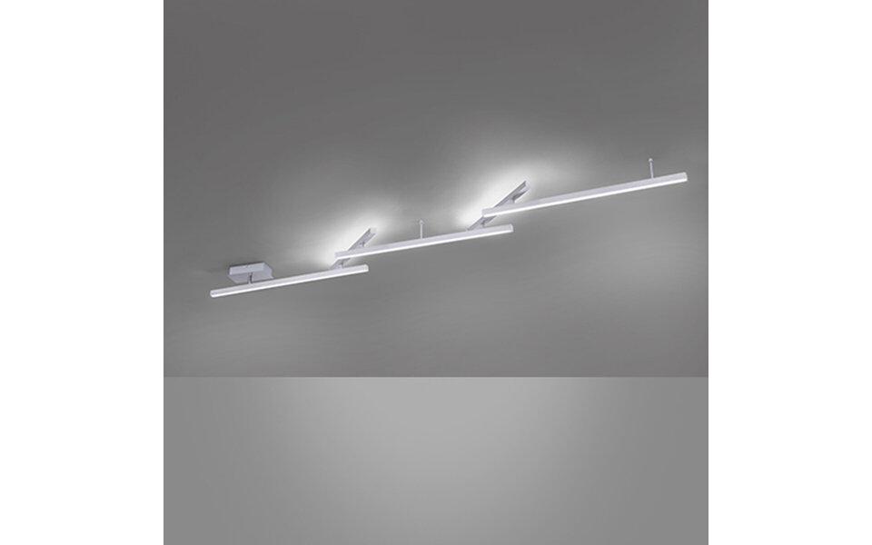 HLW LED LED Ceiling Light WiZ - Smart LED - Trion Melon - 23W - Adjustable Color - Dimmable - Remote Control - Rectangle - Matte Nickel - Aluminum