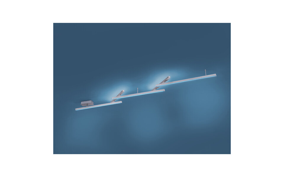 HLW LED LED Plafondlamp WiZ - Smart LED - Trion Melon - 23W - Aanpasbare Kleur - Dimbaar - Afstandsbediening - Rechthoek - Mat Nikkel - Aluminium