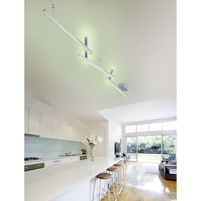 HLW LED LED Ceiling Light WiZ - Smart LED - Trion Melon - 23W - Adjustable Color - Dimmable - Remote Control - Rectangle - Matte Nickel - Aluminum