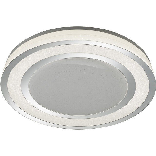 ronde dimbare LED plafondlamp mat chroom 45W 4000 lumen met aanpasbare kleurtemperatuur